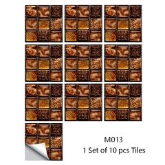 Adesivos de parede de mosaico de mármore, adesivos de parede plano 2d, capas impressas para cozinha, banheiro, descascar e vara, à prova d'água, mural de arte com 10 peças - comprar online