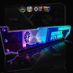 Suporte para placa de vídeo rgb gpu rog, suporte para placa de vídeo acrílica transperant aura sync water cooler personalizado - Dr. Brauch