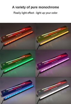 Faixa de luz led rgb para computador, acessório de segurança para desktop, com lente diamante, placa mãe na internet