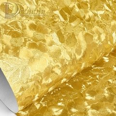 Papel de parede 3d folha de ouro estereoscópica, para sala de estar, quarto, teto, luxo, glitter dourado prata, revestimento de parede - comprar online