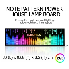 Coolmoon rgb placa de luz suporte quadro led power painel emissor de luz lateral - comprar online