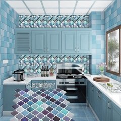 Imagem do Lanterna arábia do marrocos auto-adesivo defletor 3d mosaico papel de parede etileno banheiro diy decoração-1 folha