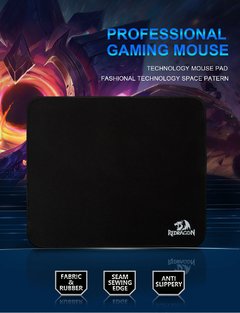 Mouse pad de jogo redragon flick m p030, cor sólida, com trava de borda, para jogos, 270x320x3mm na internet