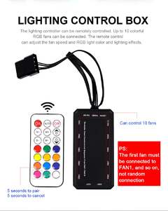 Redragon-ventilador para computador, 120mm, cores rgb, silencioso, cpu, 6 pinos, led, cooler - loja online