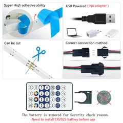 Tira conduzida 1m-30m rgbic ws2812b bluetooth app controle perseguindo efeito luzes fita flexível diodo tv backlight quarto decorar - comprar online