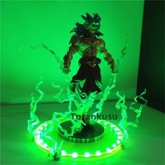 Figuras de anime dragon ball z broly, brinquedos diy led de pvc, figuras de ação broli, modelo de boneca coleção brinquedos com luzes, presente de natal - loja online