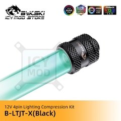 Bykski compressão de iluminação rgb, acessórios para resfriamento de água od14/od16mm com tubo rígido 5v3pin