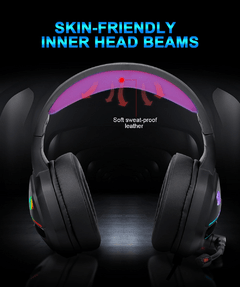 Imagem do Redragon ajax h230 rgb gaming headphone, 3.5mm surround sound computador fone de ouvido microfone para ps4 switch xbox-um