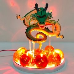 Bandai dragon ball z anime shenlong led figuras de ação luzes da noite shenrou bolas de cristal controle remoto figma presente natal brinquedos