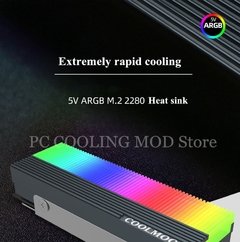 Coolmoon-unidade de estado sólido m.2 com rgb, dissipador de calor, m2, ssd, radiador, 5v, 3 pinos, argb, sincronização - loja online