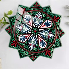 4 tamanhos de cor escura mandala estilo cristal duro filme telhas adesivo quarto decoração da sua casa decalques de parede peel & vara removível pvc papel de parede - loja online