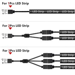 Ws2812b rgb led strip 5v 3 pinos endereçáveis led cabeçalhos pc para asus aura sync/msi mystic luz sincronização/gigabyte rgb fusão 2.0 - comprar online