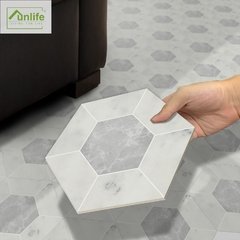 Funlife®Engrossar hexágono piso adesivos de parede auto-adesivo impermeável decoração da cozinha do banheiro anti-deslizamento adesivos à terra - loja online