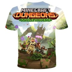 Minecraft 2022 nova camisa do jogo meu mundo crianças camiseta meninos 3d impressão verão respirável camisa 4-14 anos de idade camiseta kawaii zombie camisa - Dr. Brauch