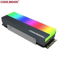 Coolmoon-unidade de estado sólido m.2 com rgb, dissipador de calor, m2, ssd, radiador, 5v, 3 pinos, argb, sincronização - Dr. Brauch