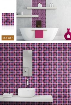 Papel de parede adesivo de mosaico 10cm, 20 peças, impermeável, adesivo de banheiro, cozinha, resistente à óleo - comprar online