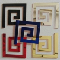 30 pçs 10*10cm/5*5cm linha da cintura espelho adesivo acrílico moderno diy casa decoração adesivos de parede para sala de crianças - Dr. Brauch