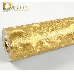 Papel de parede 3d folha de ouro estereoscópica, para sala de estar, quarto, teto, luxo, glitter dourado prata, revestimento de parede - loja online