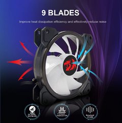 Redragon-ventilador para computador, 120mm, cores rgb, silencioso, cpu, 6 pinos, led, cooler - loja online