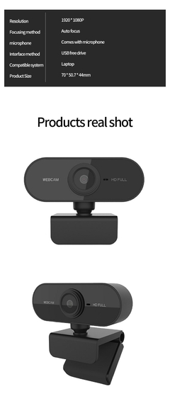 Webcam Full HD com Microfone, 4K, 1080P, Mini Câmera, 2K, 15-30FPS, USB, Web Ca - Dr. Brauch