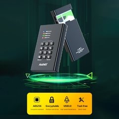 Maiwo 2.5 polegada sata iii para usb 3.0 criptografado gabinete de disco rígido 2tb senha bloqueado hdd ssd caso disco rígido externo gabinete