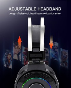 Redragon lamia h320 rgb backlighting gaming headphone, 7.1 usb surround som computador fones de ouvido com microfone suporte - loja online