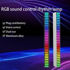 Rgb led night light música rhythm lâmpada usb recarregável controle de som led luz captador de som atmosfera lâmpada decoração