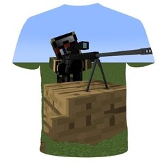 Imagem do Minecraft 2022 nova camisa do jogo meu mundo crianças camiseta meninos 3d impressão verão respirável camisa 4-14 anos de idade camiseta kawaii zombie camisa