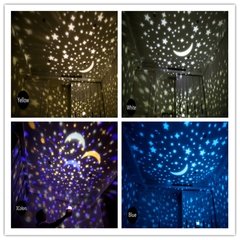 Projetor mágico led de céu estrelado, luminária com lâmpada led rotativa, projeção de céu estrelado, planetas, terra, universo colorido e piscante para crianças, bebês, presente de natal