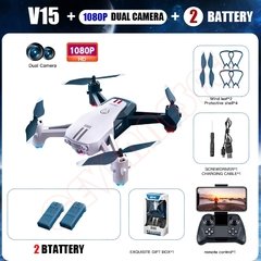 2022 novo mini zangão 4k profesional dron com 1080p hd câmera v15 rc drones dobrável quadcopter avião brinquedos de controle remoto - Dr. Brauch