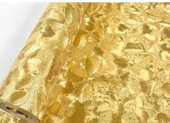 Papel de parede 3d folha de ouro estereoscópica, para sala de estar, quarto, teto, luxo, glitter dourado prata, revestimento de parede na internet