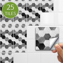 25 pçs/set Verde Da Telha de Mosaico Mural da etiqueta Auto Adesiva À Prova D' Água Para O Banheiro Restaurante Decoração Da Parede Do Decalque Papel De Parede Telhas - Dr. Brauch