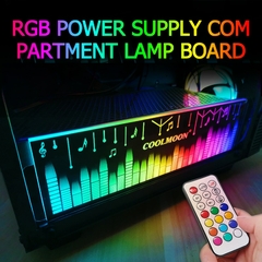 Imagem do Coolmoon rgb placa de luz suporte quadro led power painel emissor de luz lateral