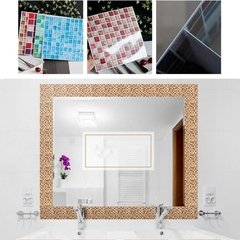 Papel de parede adesivo de mosaico 10cm, 20 peças, impermeável, adesivo de banheiro, cozinha, resistente à óleo - loja online