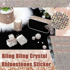 Bling strass cristal adesivo decalque folha decoração de casa papel de parede diy auto-adesivo carro tablet decoração guarnição folha de cristal adesivos - loja online