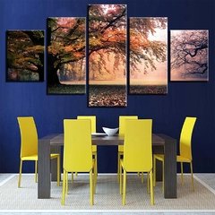 5 peças da arte da parede pintura lona paisagem poster lua modular fotos decoração para casa moderna sala de estar quarto quadro - comprar online