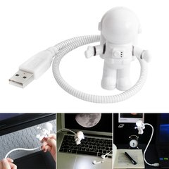 Imagem do Usb night light led astronauta lâmpada de mesa flexível led nightlight 5v luz da mesa de leitura espaço homem decoração lâmpada para portátil