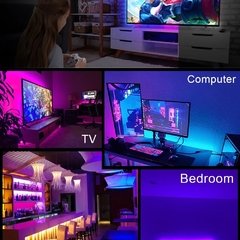 Rgb 5050 luzes de tira led bluetooth app controle usb 5v fita led fita flexível diodo para sala decoração tv backlight - comprar online