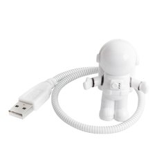 Imagem do Usb night light led astronauta lâmpada de mesa flexível led nightlight 5v luz da mesa de leitura espaço homem decoração lâmpada para portátil