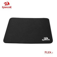 Mouse pad de jogo redragon flick m p030, cor sólida, com trava de borda, para jogos, 270x320x3mm