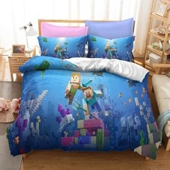 Minecraft Likurb meu jogo mundo diamante steve duvet caso fronha cama conjunto gêmeo rainha rei tamanho para crianças meninos meninas quarto na internet