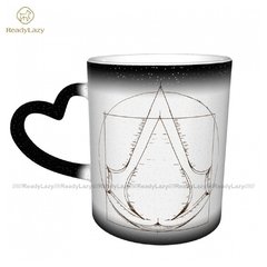 Assassins Creed Caneca assassins creed as mudanças de cor atacado caneca engraçada porcelana copos cappuccino na internet