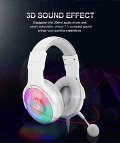 Imagem do Redragon-fone de ouvido pandora h350 rgb iluminado, fones de ouvido para jogos, com som surround usb 7.1, microfone