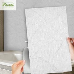 Imagem do Funlife®Papel de parede autoadesivo, 30x60cm, cinza claro, cimento, piso, casca, óleo, à prova de respingos, para banheiro, cozinha, pia