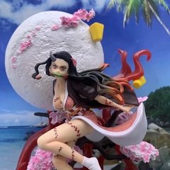 Anime figura demônio assassino kamado nezuko pvc figura de ação brinquedo kimetsu não yaiba gk estátua adulto collectible modelo boneca presentes