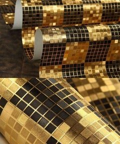 Papel de parede autoadesivo preto e dourado, papel de parede para decoração de sala de estar na internet