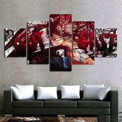 5 peças da arte da parede pintura lona preto trevo animação cartaz moderno quadros para sala de estar decoração casa - Dr. Brauch