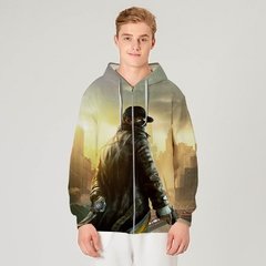 Watch Dogs 2021 nova chegada vapor ubisoft ent jogo assista cães dedsec impressão digital 3d zíper camisola do hoodie traje de manga longa unisex - comprar online