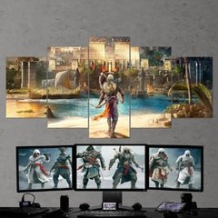 5 peças da arte da parede pintura em tela assassino jogo poster moderno casa decoração fotos modular sala de estar quarto quadro