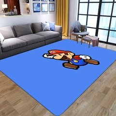 Tapete com estampa de super mario para crianças, carpete com padrão de desenhos animados 3d do anime super mario para sala de estar, quarto, tapete de área de jogo para crianças - Dr. Brauch